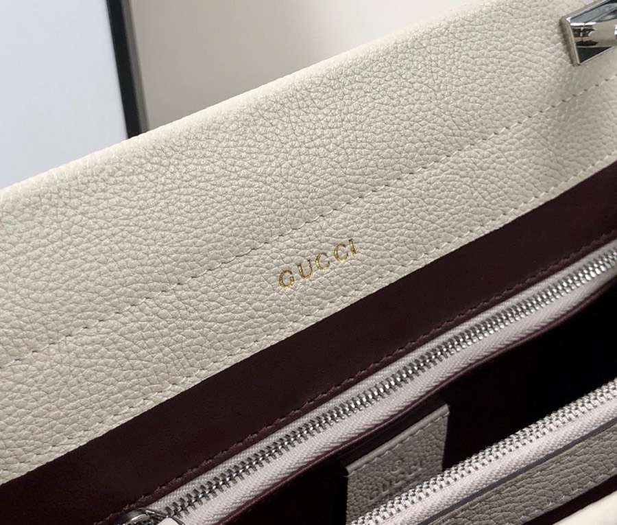 Gucci Zumi grainy leather small top handle bag 569712 1B90X 9022 - Click Image to Close